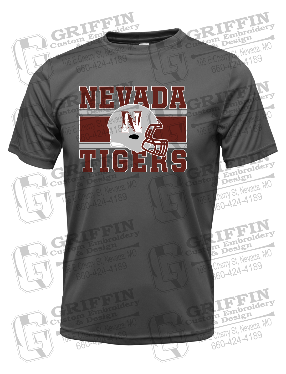 Dry-Fit Short Sleeve T-Shirt - Football - Nevada Tigers 26-F