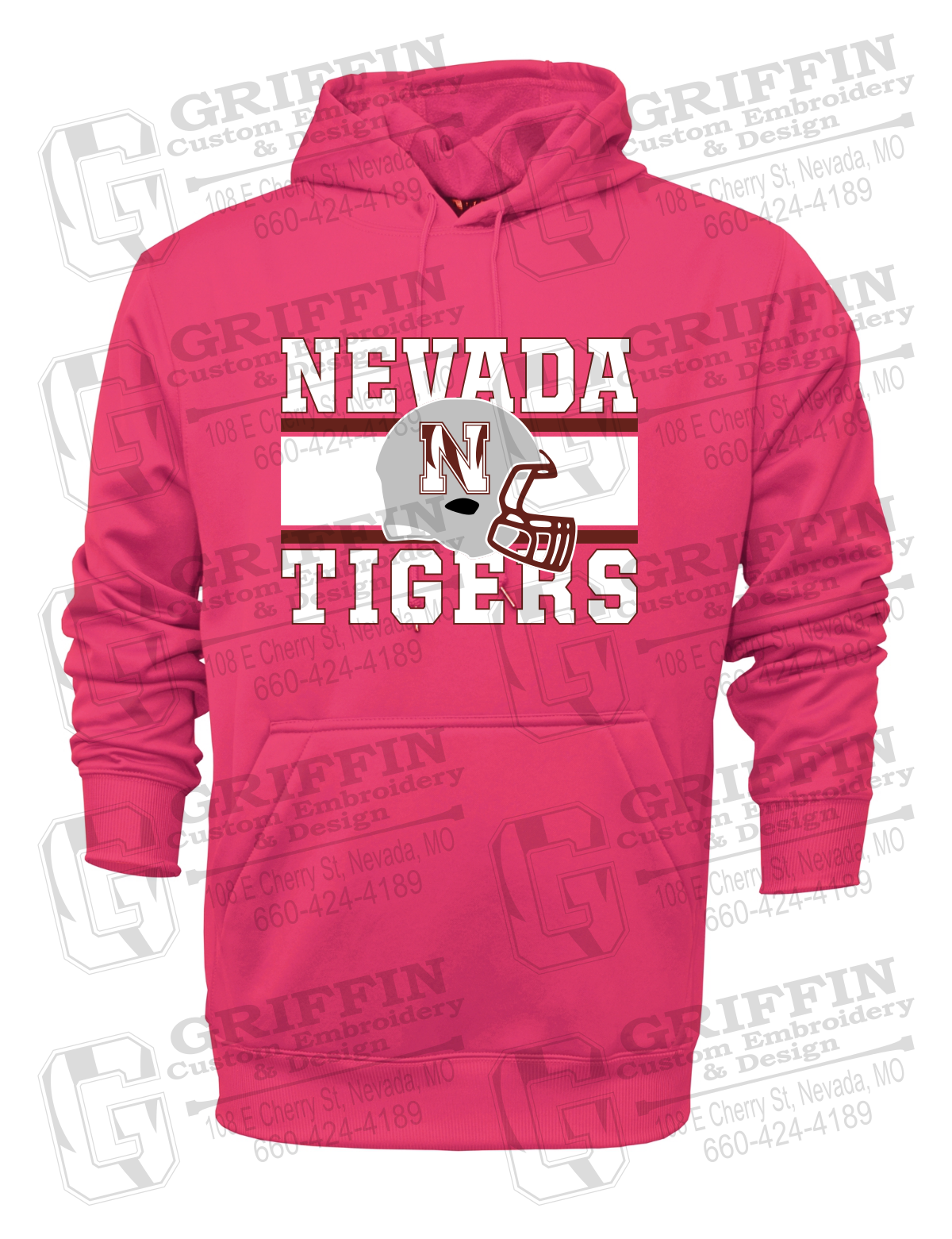 Performance Fleece Hoodie - Football - Nevada Tigers 26-F