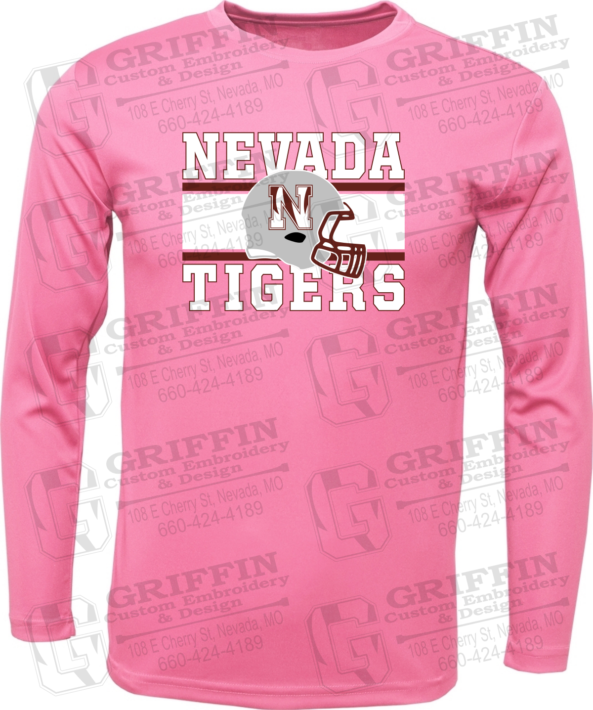 Toddler Dry-Fit Long Sleeve T-Shirt - Football - Nevada Tigers 26-F