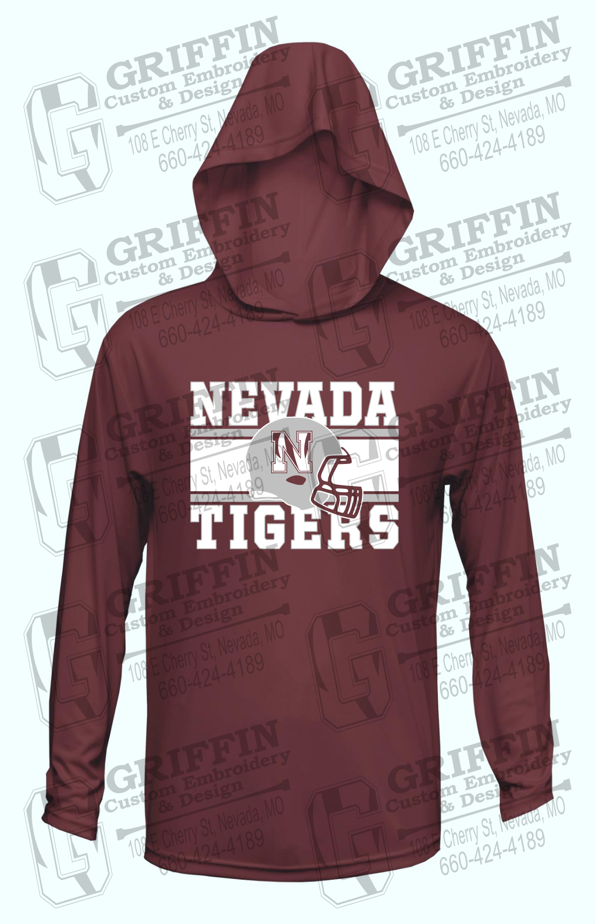 Dry-Fit T-Shirt Hoodie - Football - Nevada Tigers 26-F