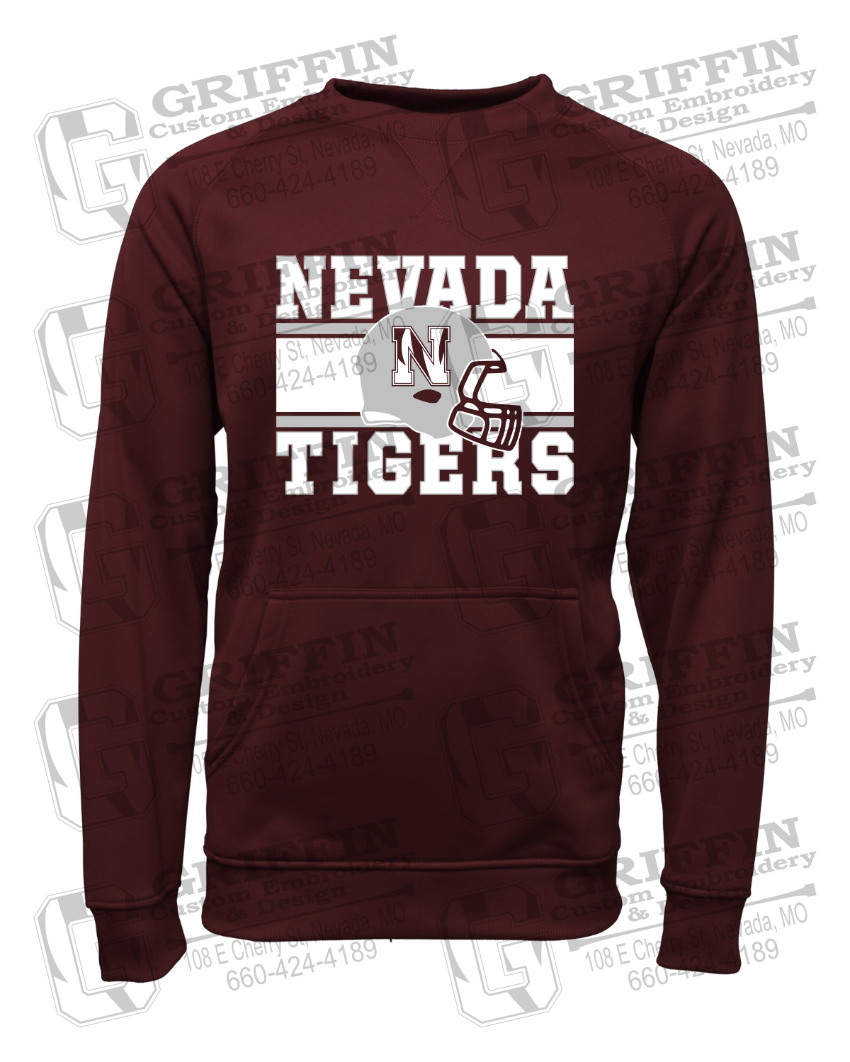 Performance Fleece Sweatshirt - Football - Nevada Tigers 26-F