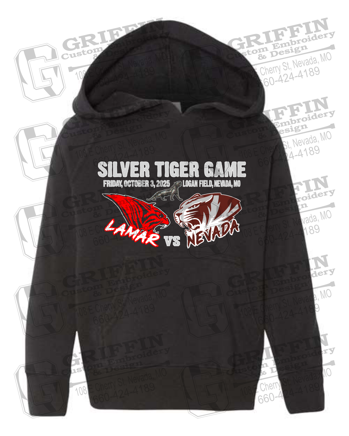Toddler Hoodie - Silver Tiger 2025 Football - Nevada Tigers 26-G