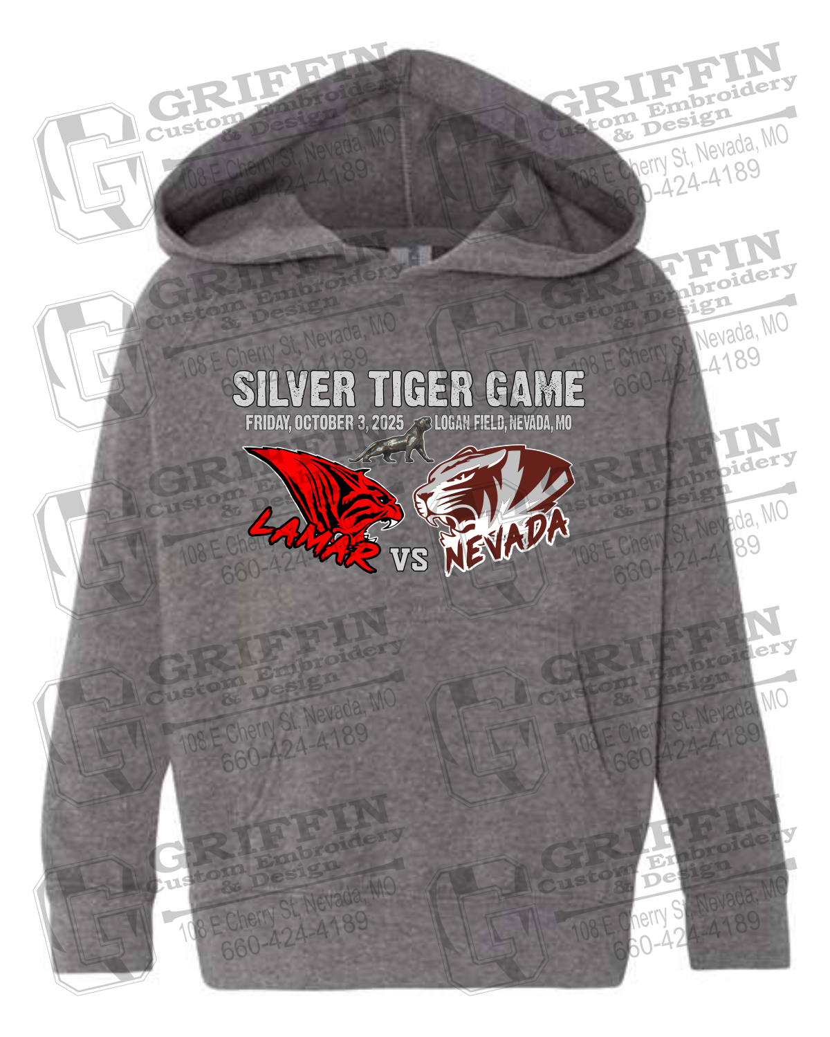 Toddler Hoodie - Silver Tiger 2025 Football - Nevada Tigers 26-G