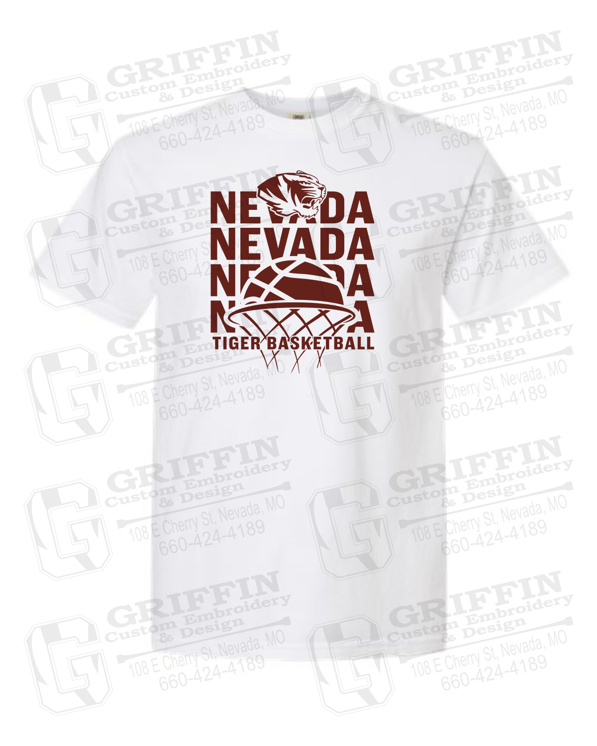 Comfort Colors Short Sleeve T-Shirt - Basketball - Nevada Tigers 26-L