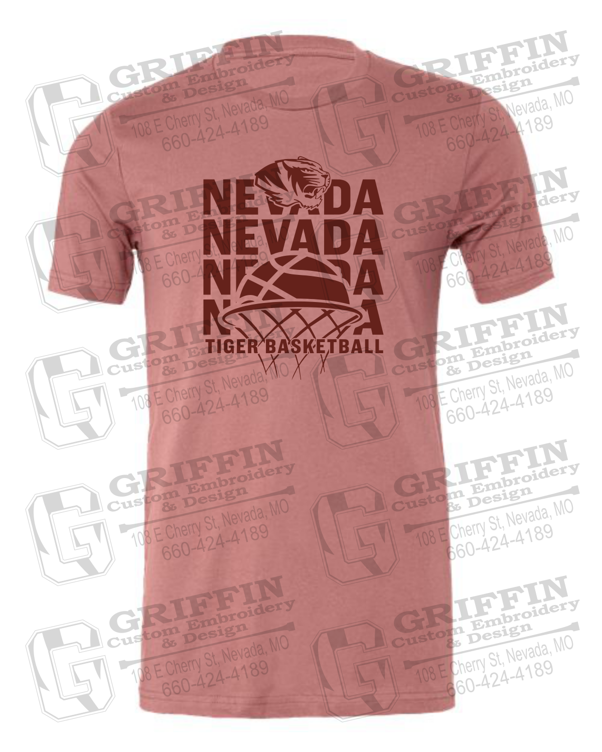 Cotton Short Sleeve T-Shirt - Basketball - Nevada Tigers 26-L