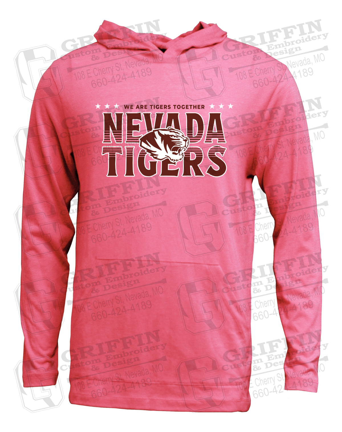 Soft-Tek T-Shirt Hoodie - Basketball - Nevada Tigers 26-M