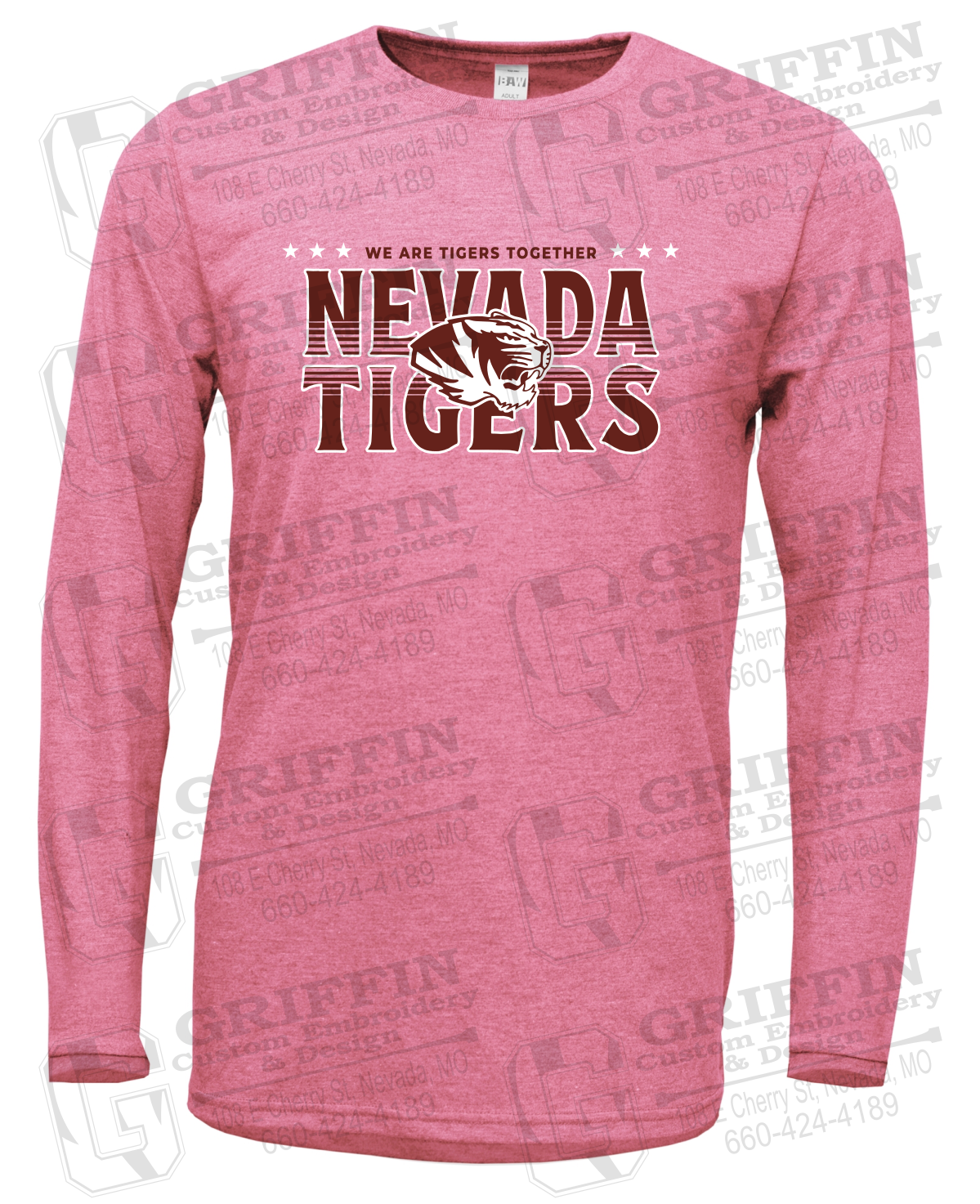 Soft-Tek Long Sleeve T-Shirt - Basketball - Nevada Tigers 26-M