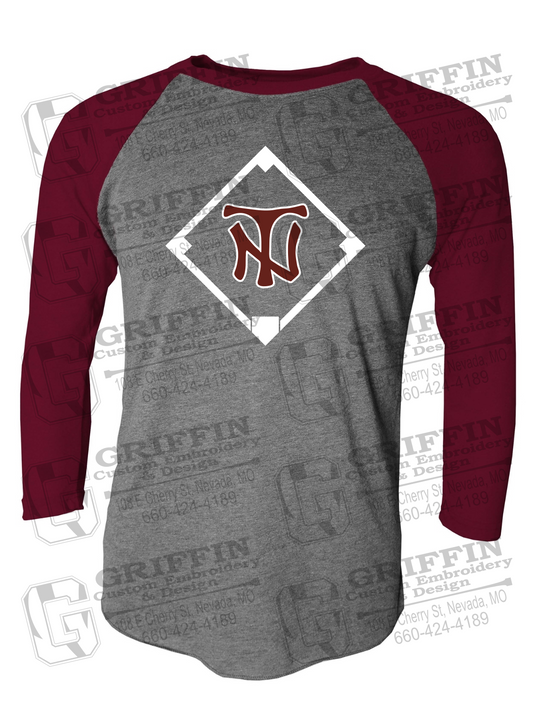 Tri-Blend Raglan Sleeve T-Shirt - Baseball - Nevada Tigers 26-P