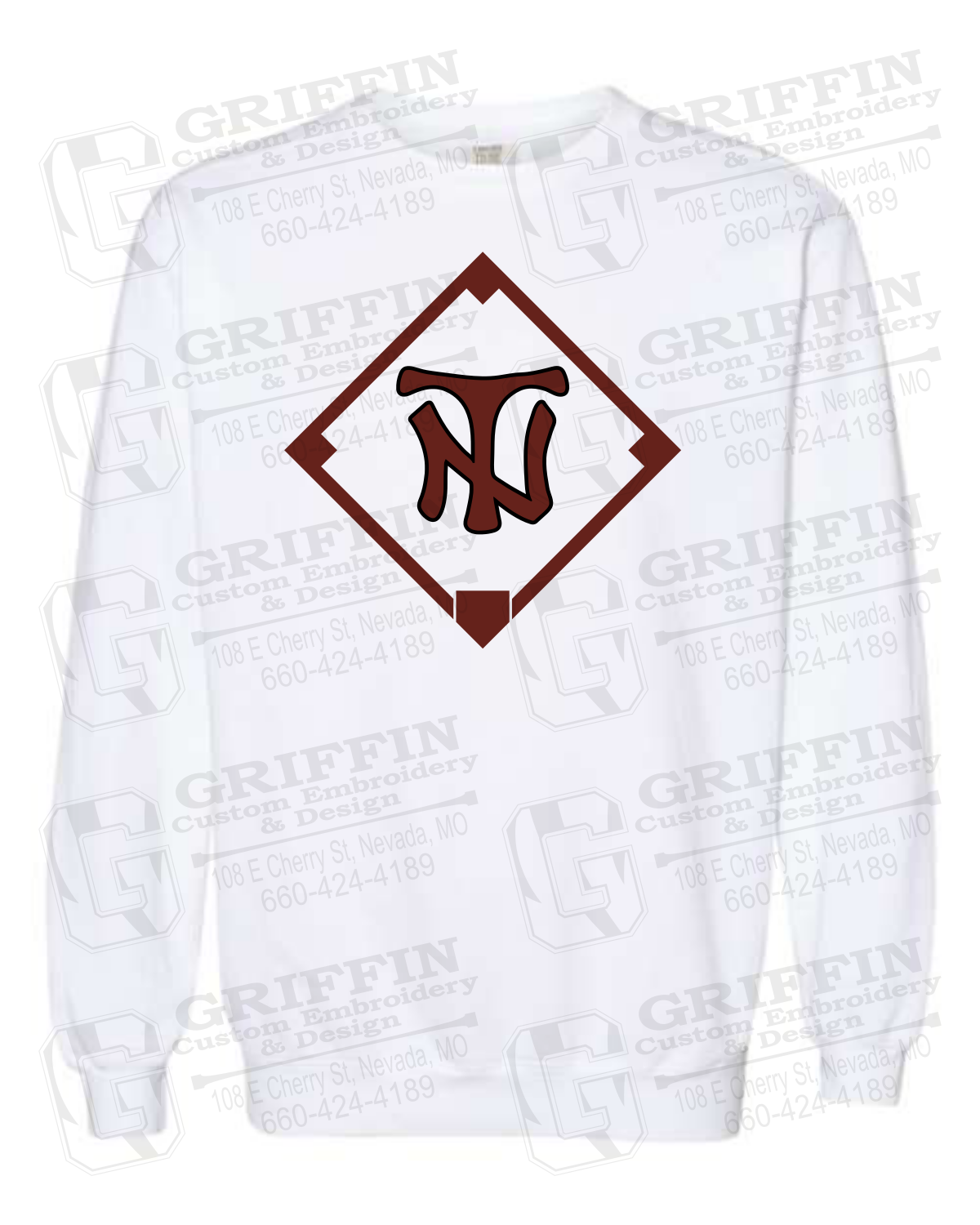 Comfort Colors Crewneck Sweatshirt - Baseball - Nevada Tigers 26-P