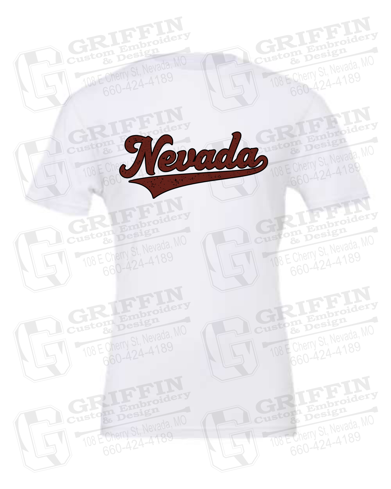 Cotton Short Sleeve T-Shirt - Baseball - Nevada Tigers 26-Q