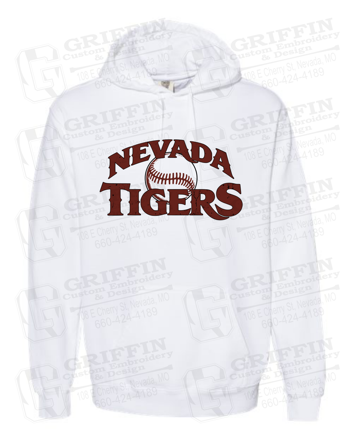 Comfort Colors Hoodie - Baseball - Nevada Tigers 26-R
