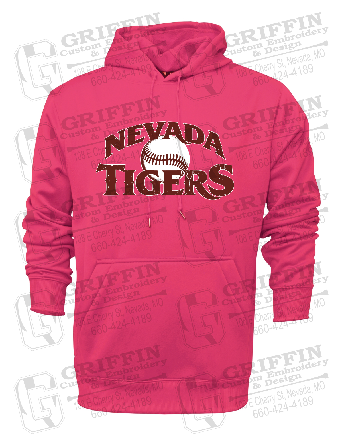 Performance Fleece Hoodie - Baseball - Nevada Tigers 26-R