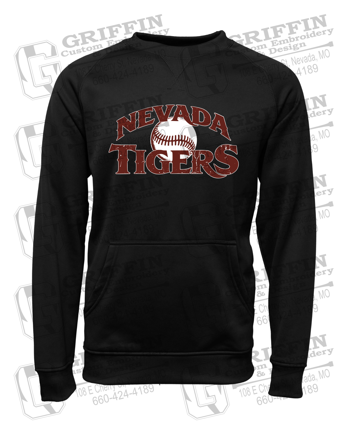 Performance Fleece Sweatshirt - Baseball - Nevada Tigers 26-R