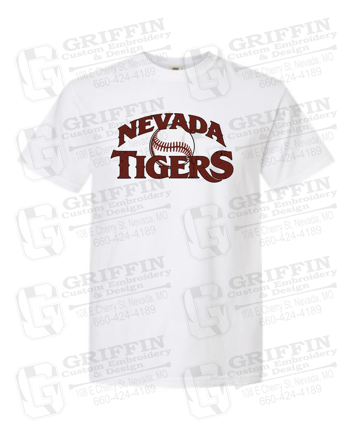 Comfort Colors Short Sleeve T-Shirt - Baseball - Nevada Tigers 26-R