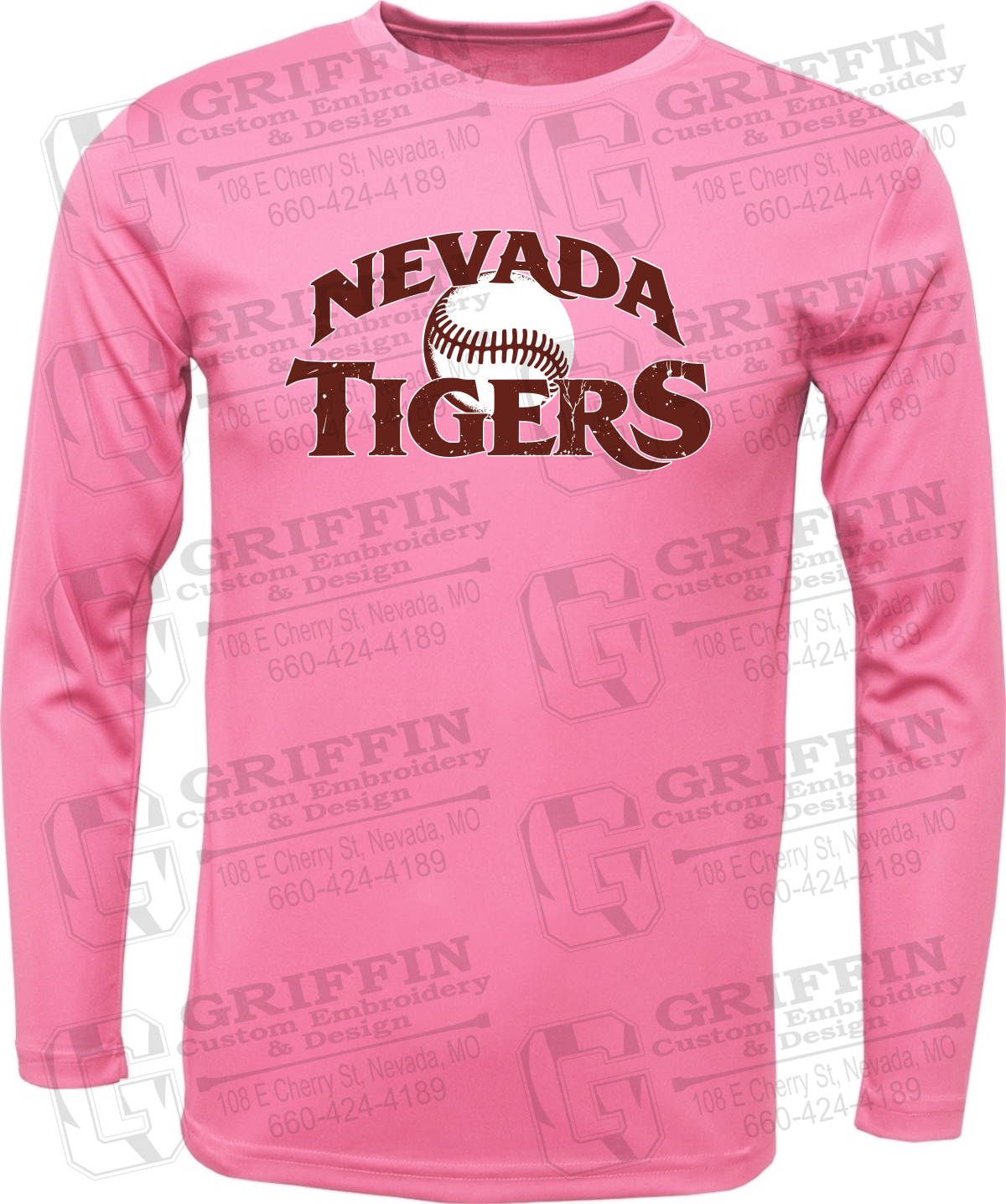 Toddler Dry-Fit Long Sleeve T-Shirt - Baseball - Nevada Tigers 26-R