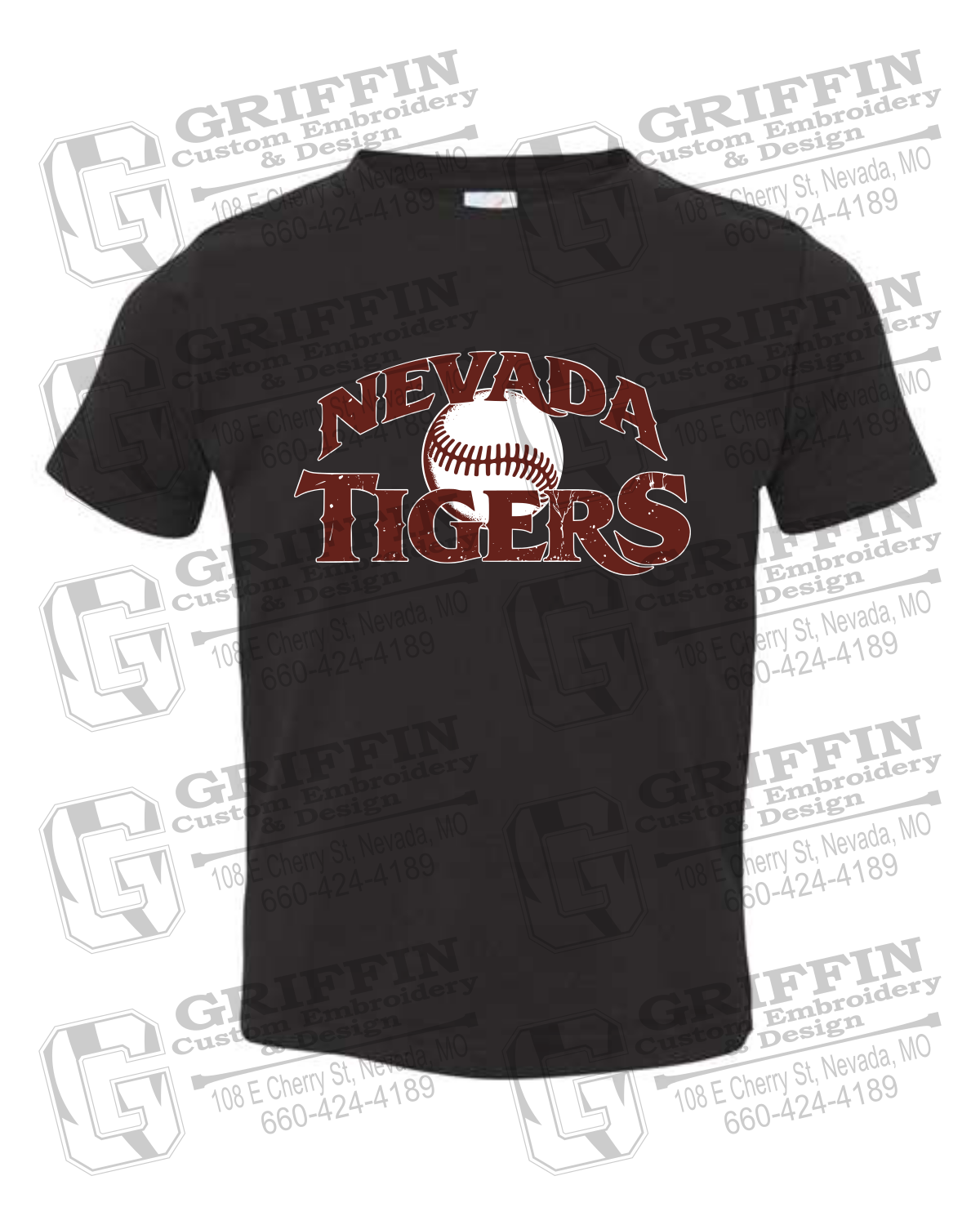Toddler/Infant Cotton T-Shirt - Baseball - Nevada Tigers 26-R
