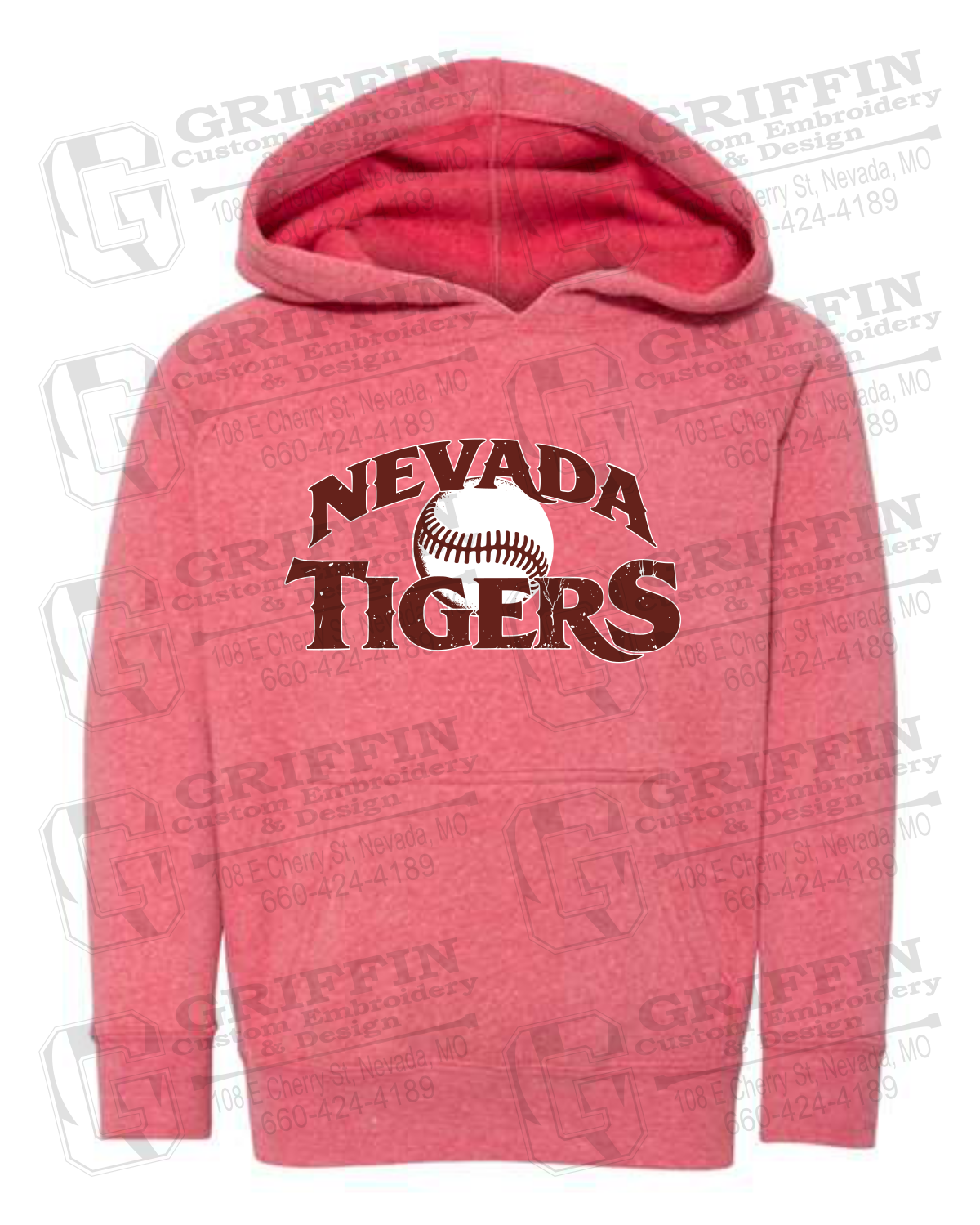 Toddler Hoodie - Baseball - Nevada Tigers 26-R