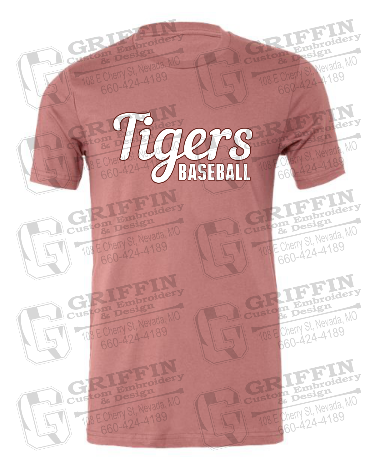 Cotton Short Sleeve T-Shirt - Baseball - Nevada Tigers 26-S