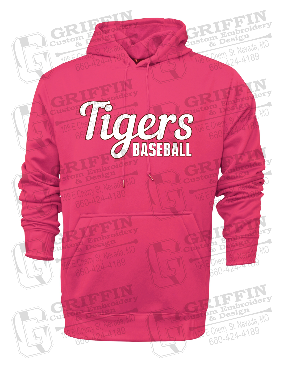 Performance Fleece Hoodie - Baseball - Nevada Tigers 26-S