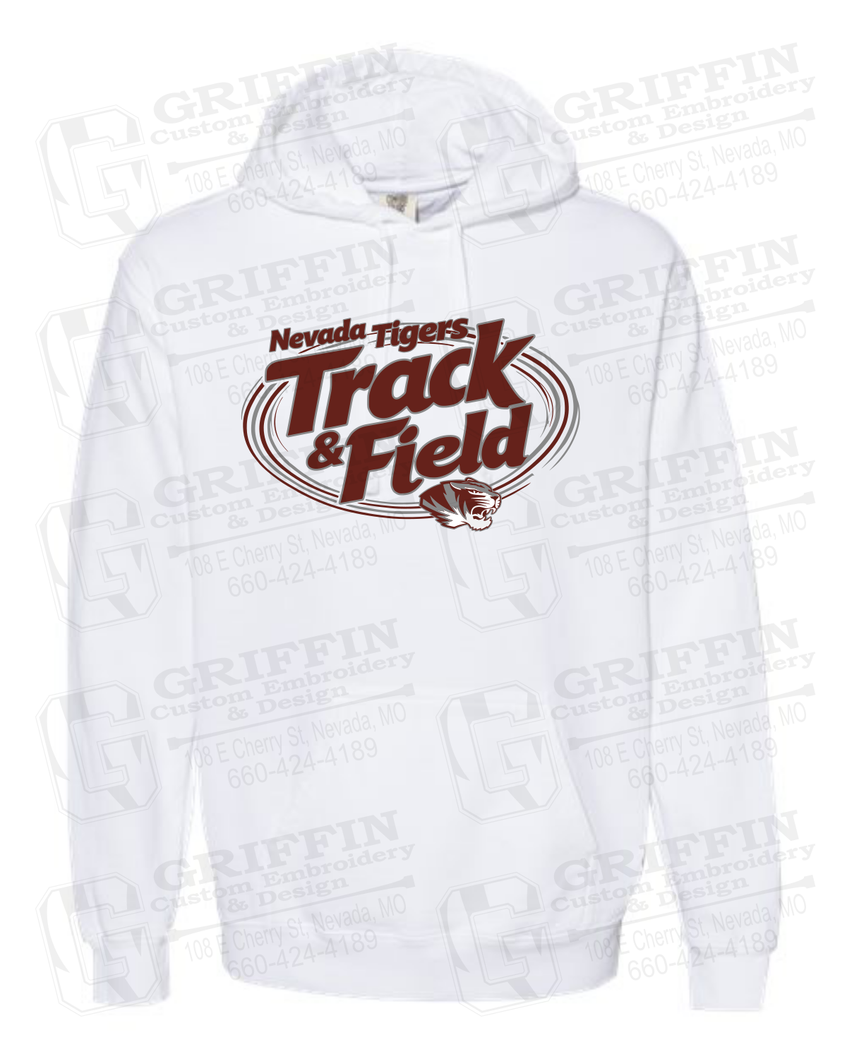 Comfort Colors Hoodie - Track & Field - Nevada Tigers 26-U