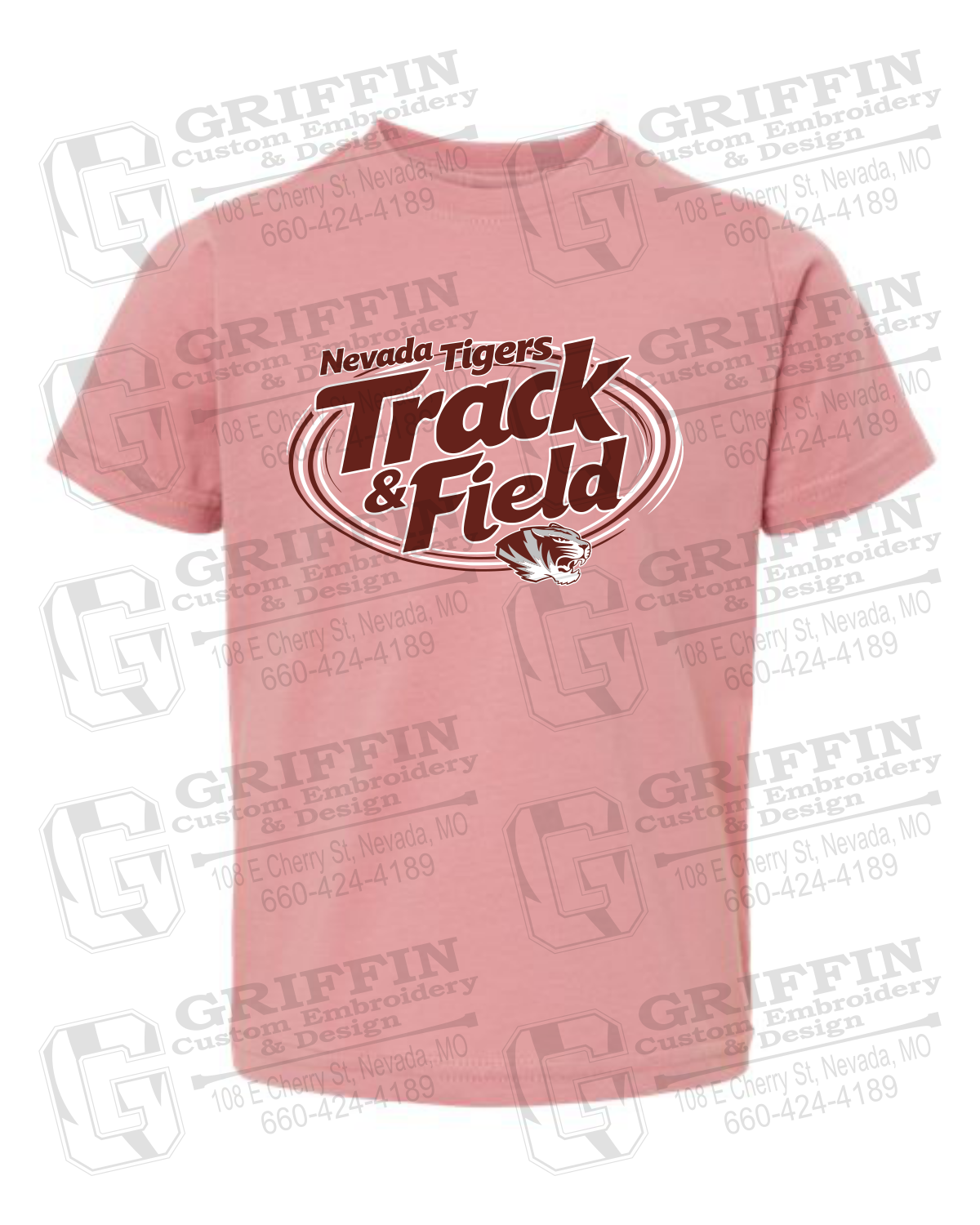 Toddler/Infant Cotton T-Shirt - Track & Field - Nevada Tigers 26-U