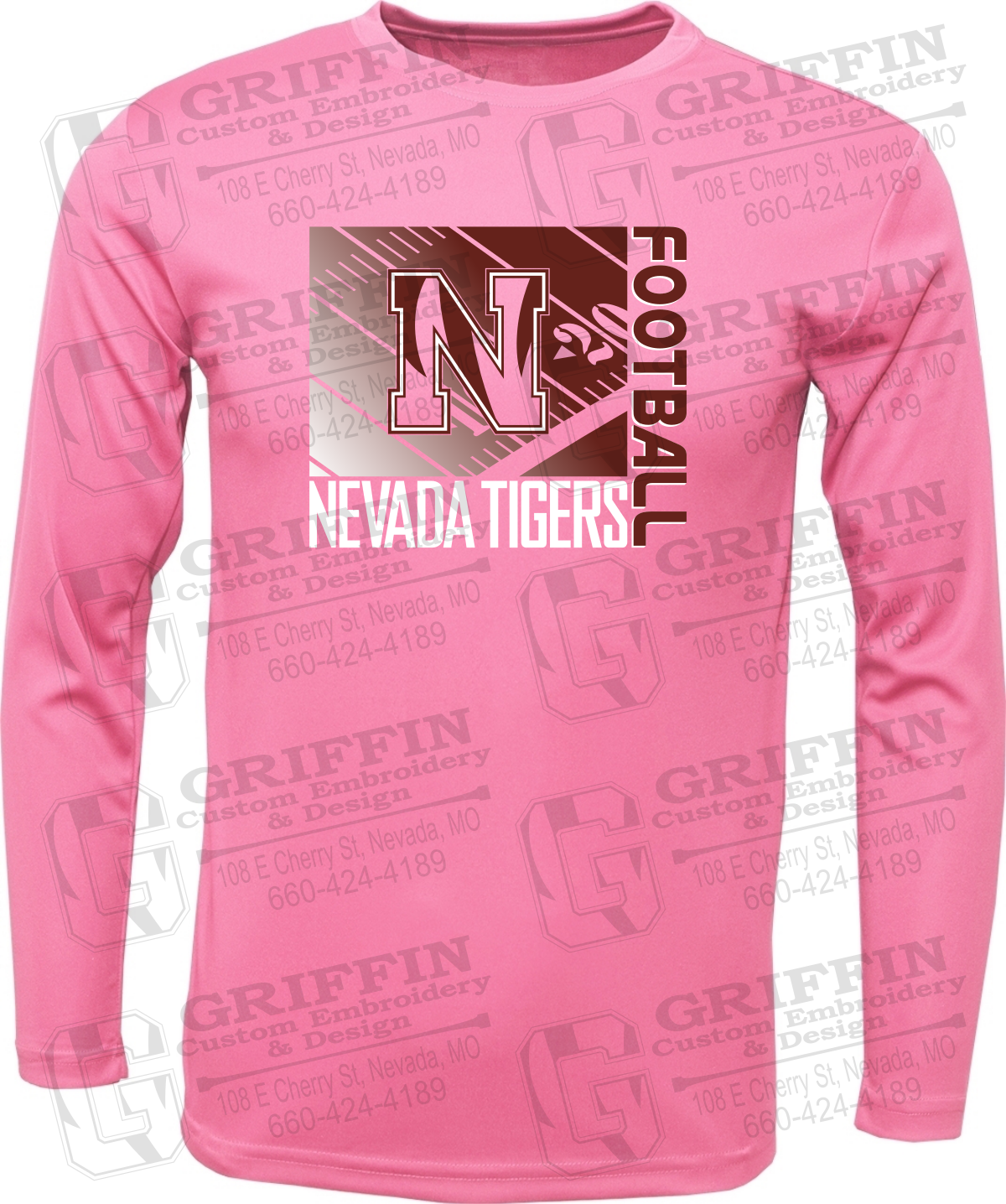 Toddler Dry-Fit Long Sleeve T-Shirt - Football - Nevada Tigers 26-Y