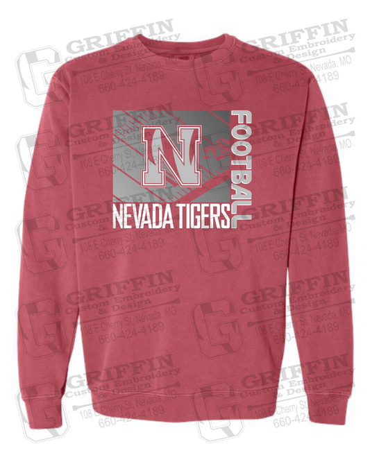 Comfort Colors Crewneck Sweatshirt - Football - Nevada Tigers 26-Y