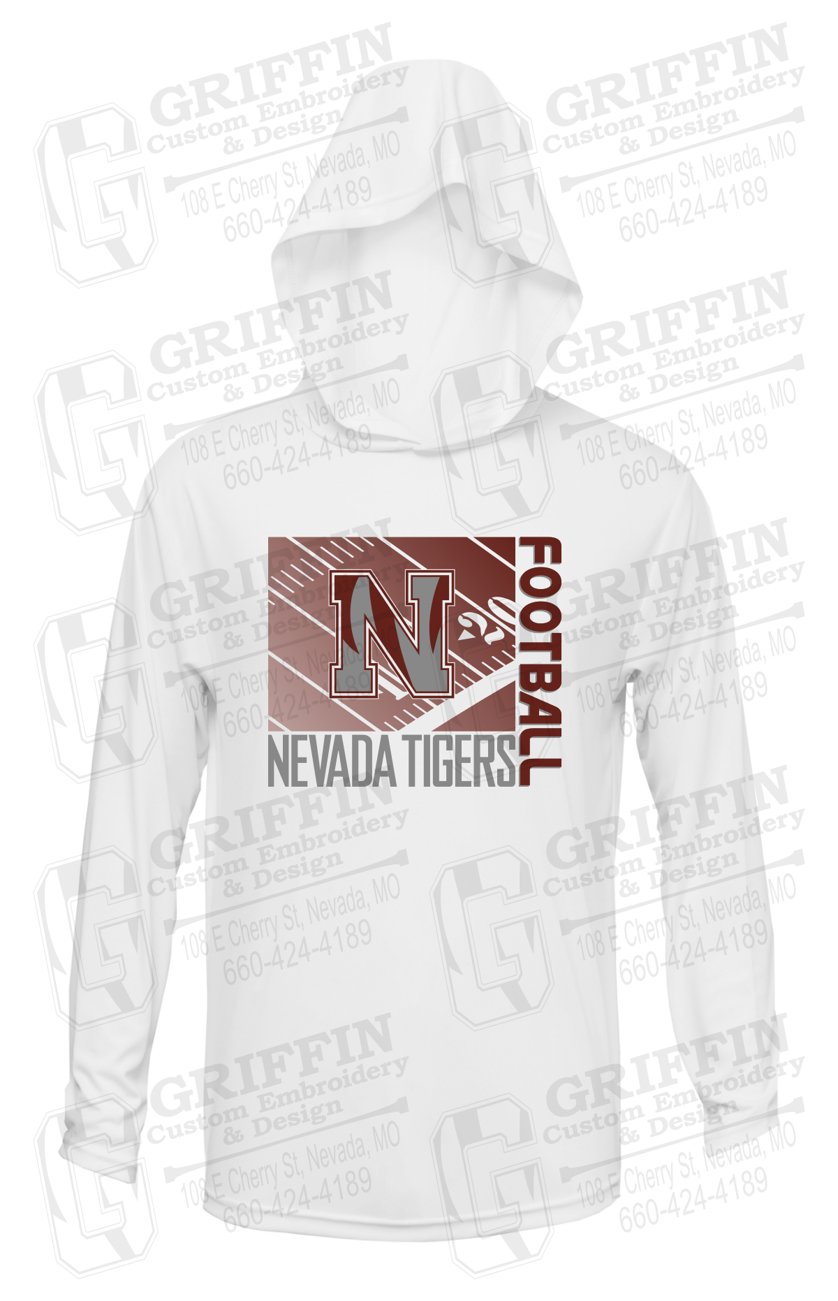 Dry-Fit T-Shirt Hoodie - Football - Nevada Tigers 26-Y