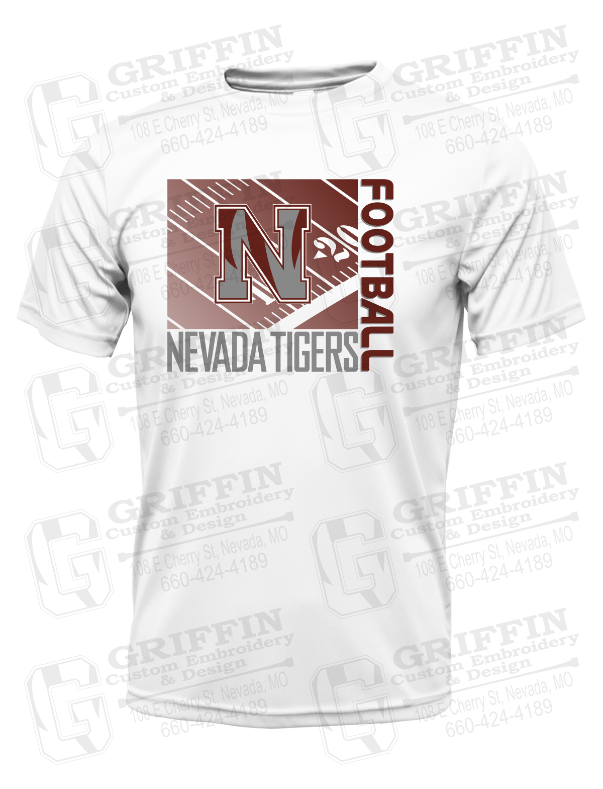 Dry-Fit Short Sleeve T-Shirt - Football - Nevada Tigers 26-Y