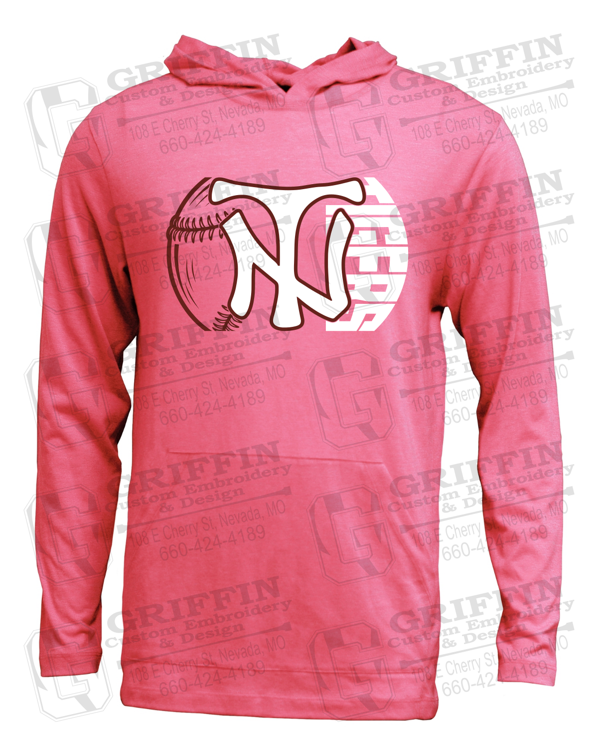 Soft-Tek T-Shirt Hoodie - Softball - Nevada Tigers 26-Z