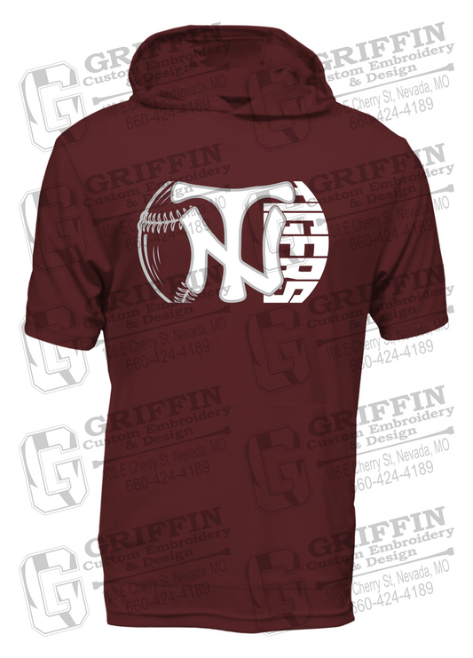 Dry-Fit Short Sleeve T-Shirt Hoodie - Softball - Nevada Tigers 26-Z