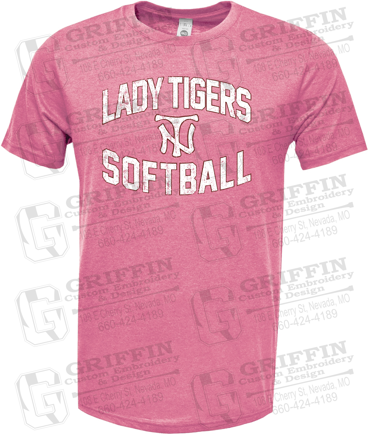 Soft-Tek Short Sleeve T-Shirt - Softball - Nevada Tigers 27-A