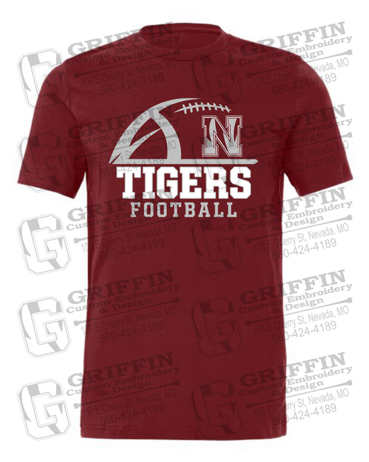 Cotton Short Sleeve T-Shirt - Football - Nevada Tigers 27-B