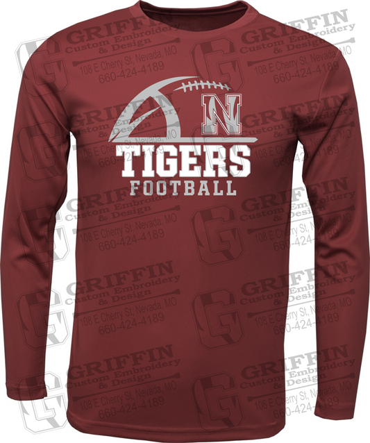 Dry-Fit Long Sleeve T-Shirt - Football - Nevada Tigers 27-B