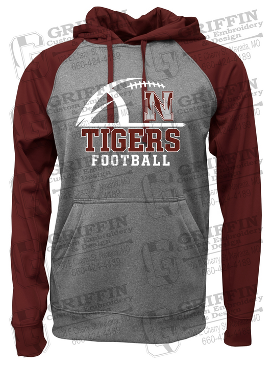 Performance Fleece Raglan Hoodie - Football - Nevada Tigers 27-B