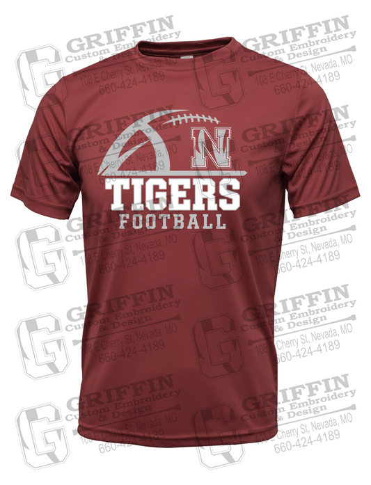 Dry-Fit Short Sleeve T-Shirt - Football - Nevada Tigers 27-B