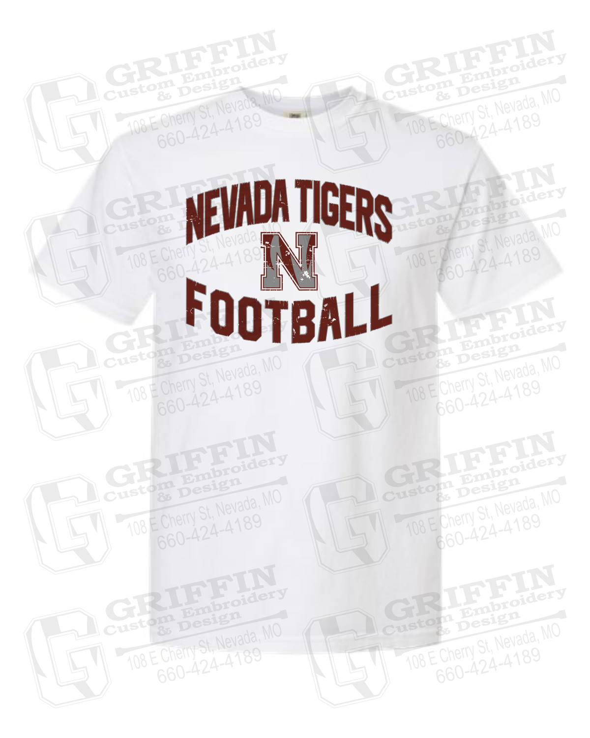 Comfort Colors Short Sleeve T-Shirt - Football - Nevada Tigers 27-C