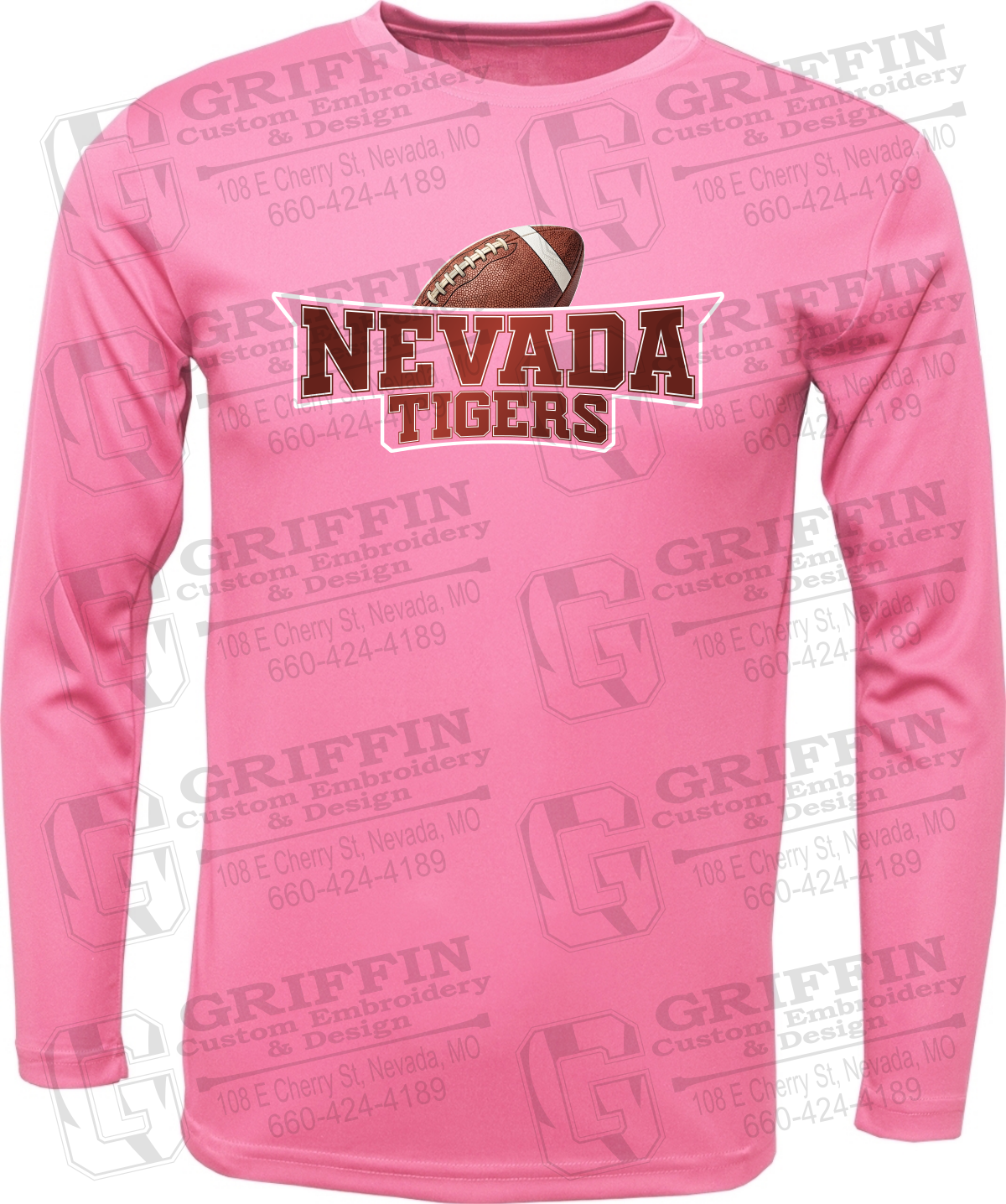 Toddler Dry-Fit Long Sleeve T-Shirt - Football - Nevada Tigers 27-E