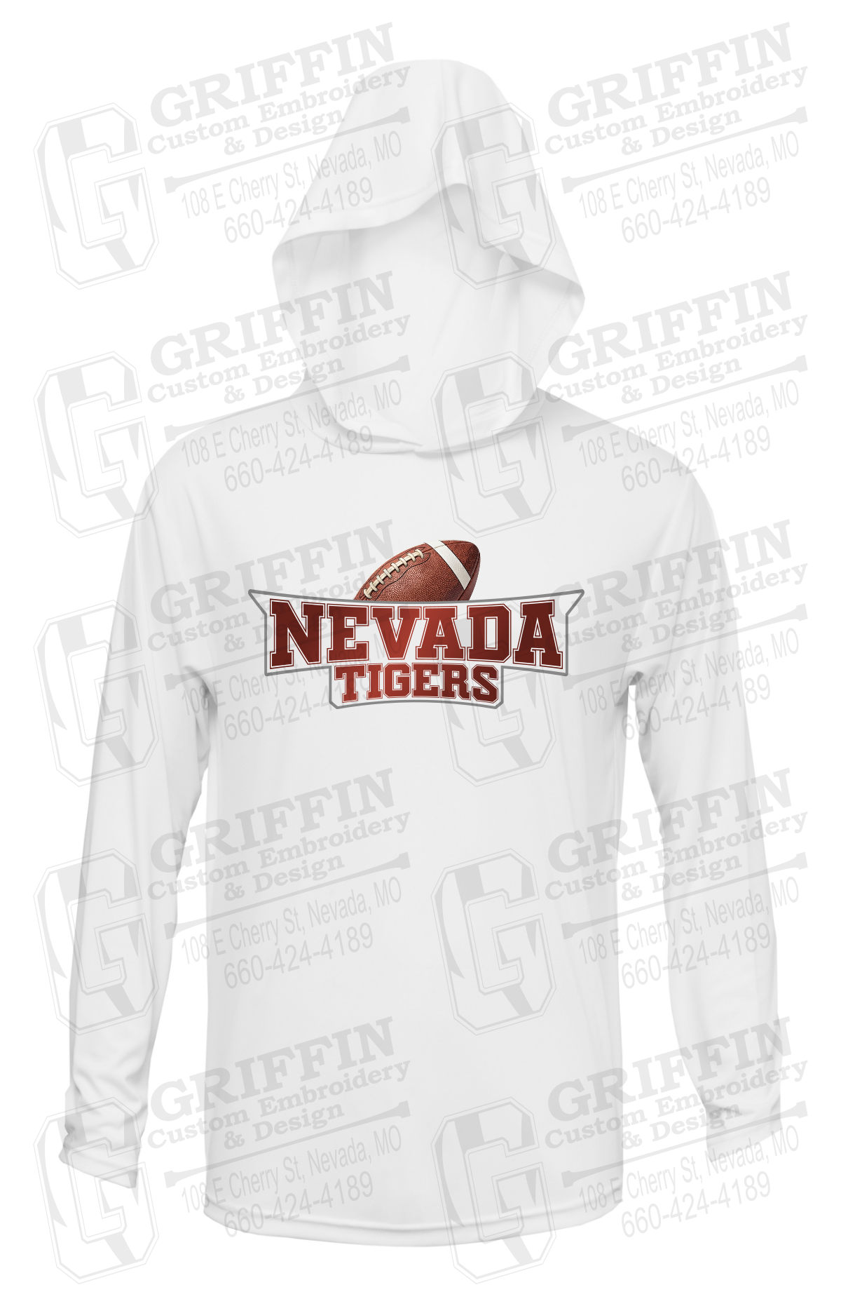 Dry-Fit T-Shirt Hoodie - Football - Nevada Tigers 27-E