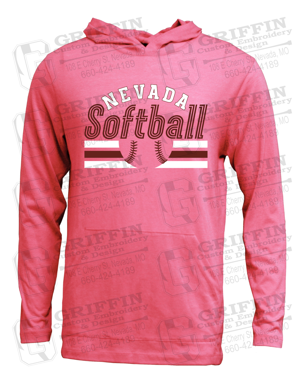 Soft-Tek T-Shirt Hoodie - Softball - Nevada Tigers 27-I