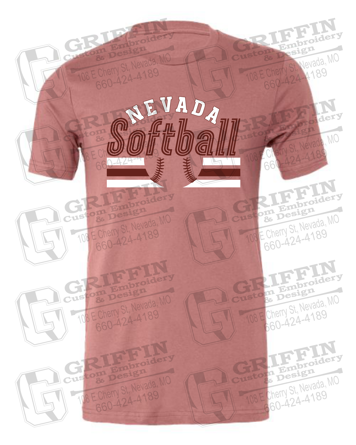 Cotton Short Sleeve T-Shirt - Softball - Nevada Tigers 27-I