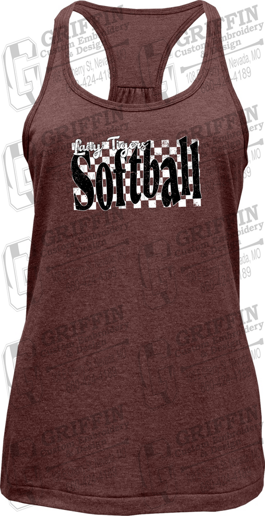 Womens Tri-Blend Tank Top - Softball - Nevada Tigers 27-J