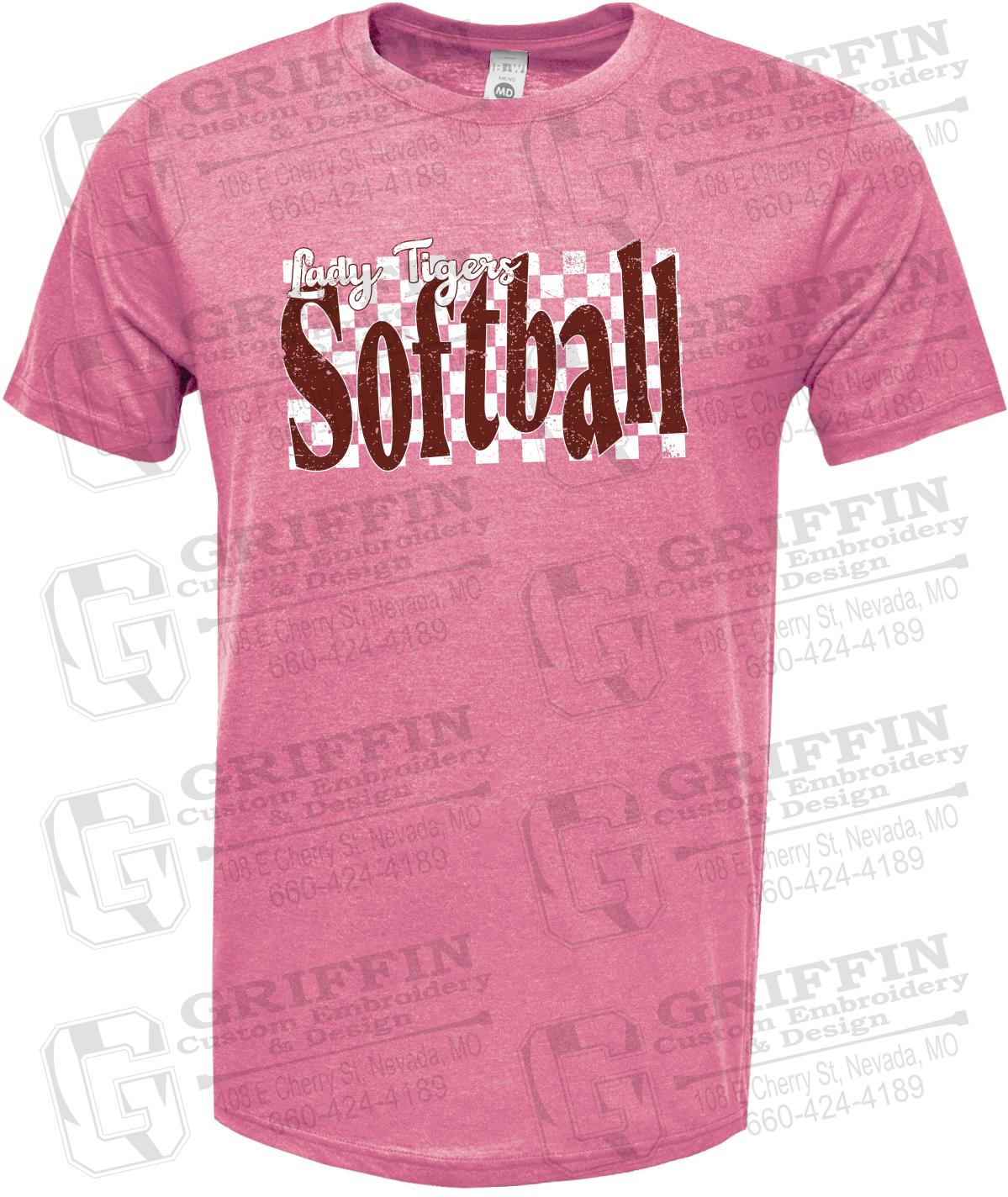 Soft-Tek Short Sleeve T-Shirt - Softball - Nevada Tigers 27-J