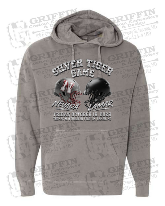 Comfort Colors Hoodie - Silver Tiger 2026 Football - Nevada Tigers 27-K