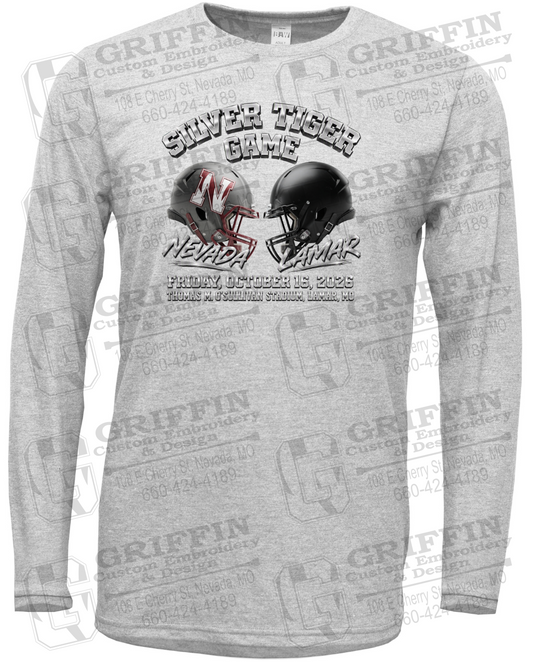 Soft-Tek Long Sleeve T-Shirt - Silver Tiger 2026 Football - Nevada Tigers 27-K