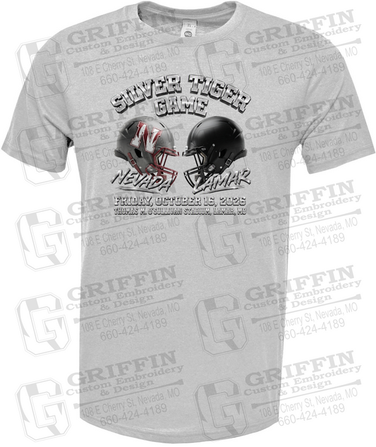 Soft-Tek Short Sleeve T-Shirt - Silver Tiger 2026 Football - Nevada Tigers 27-K