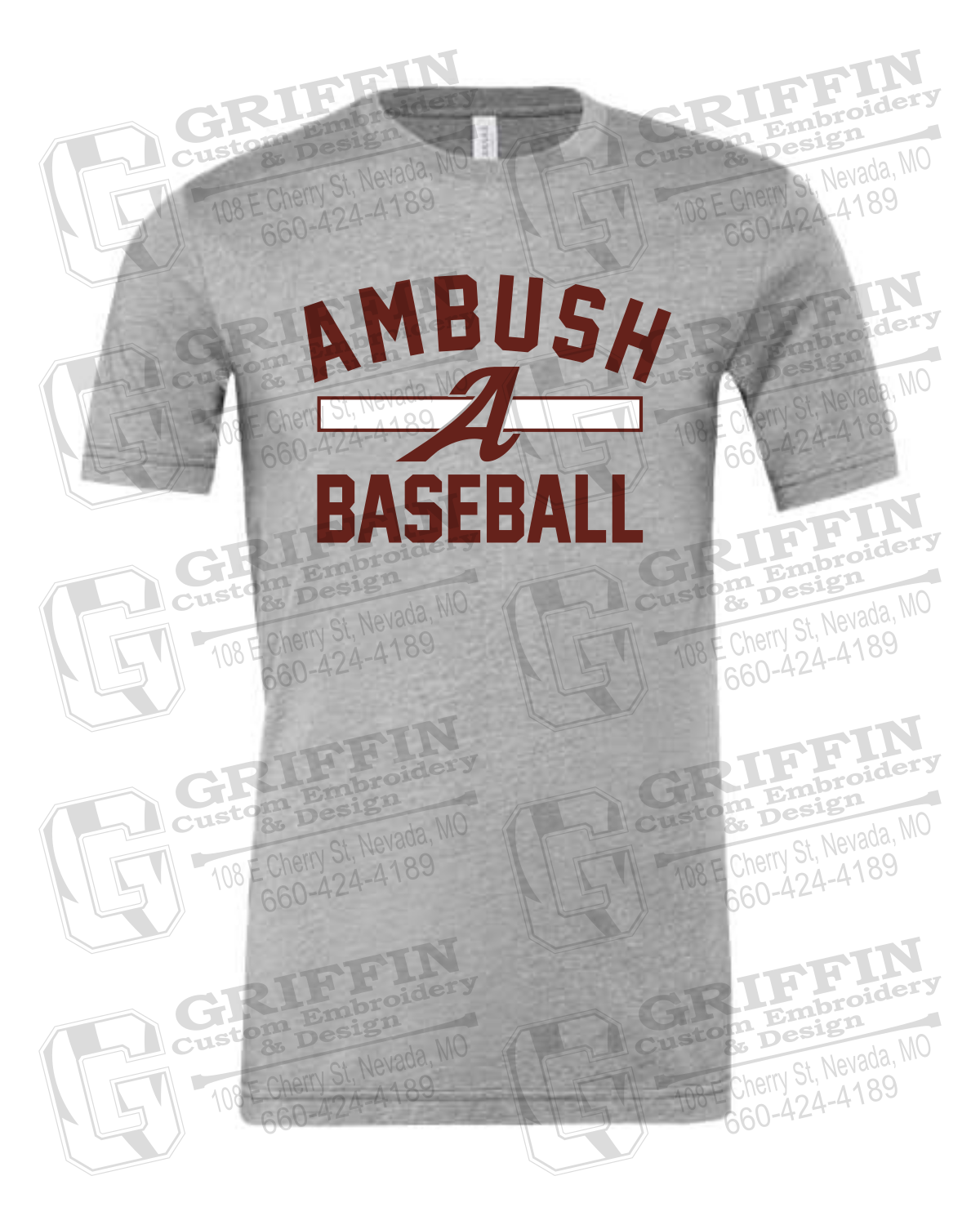 Cotton Short Sleeve T-Shirt - Ambush Baseball 25-A