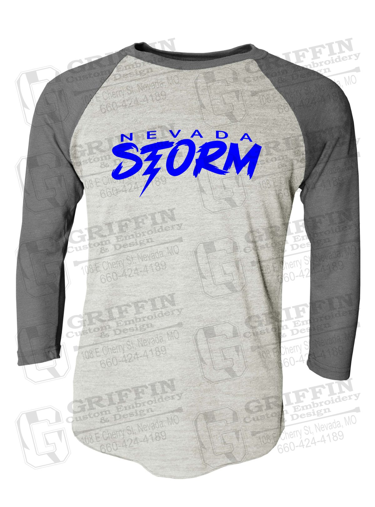 Tri-Blend Raglan Sleeve T-Shirt - Basketball - Nevada Storm