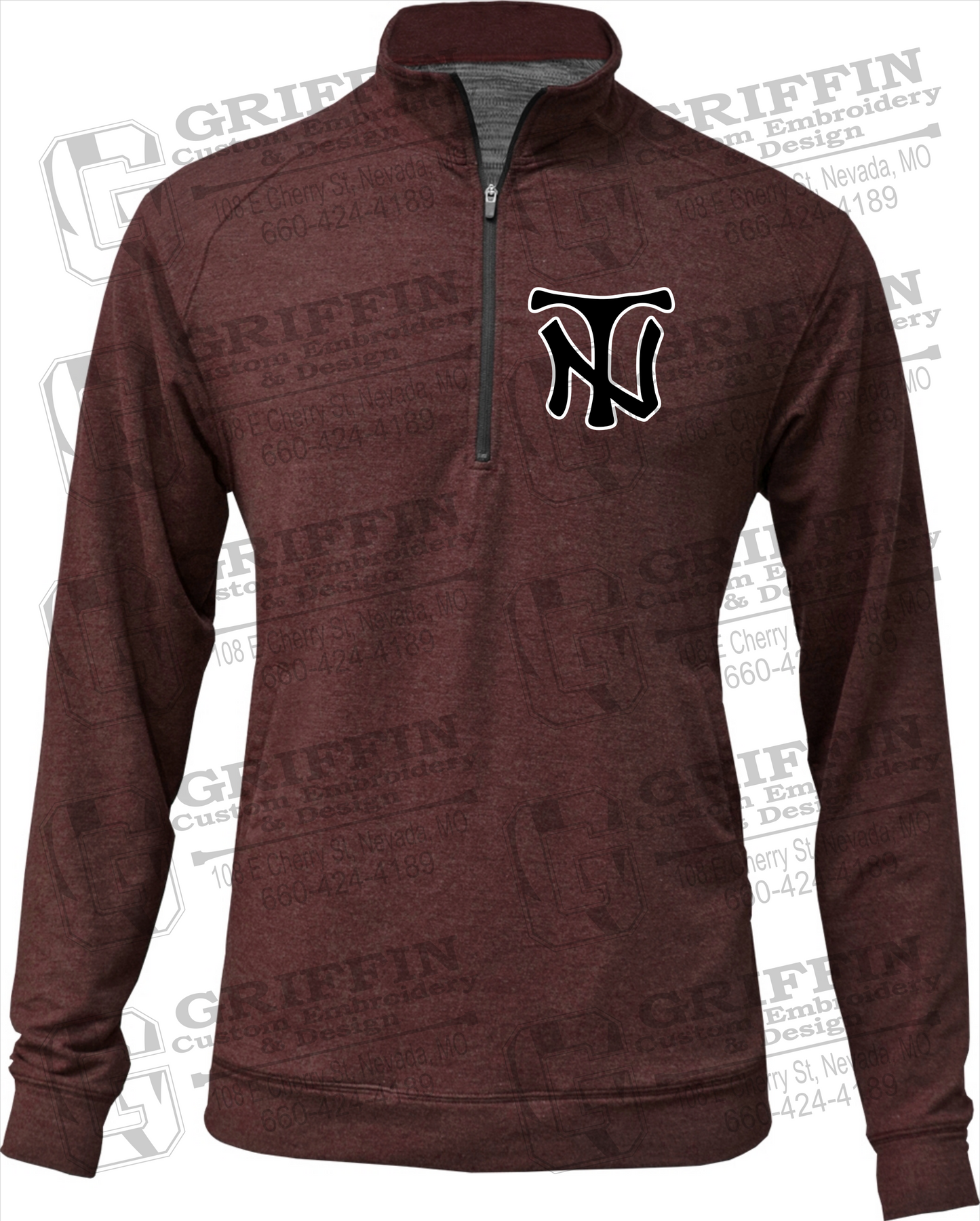 Tri-Blend 1/4 Zip - Nevada Tigers NT Logo