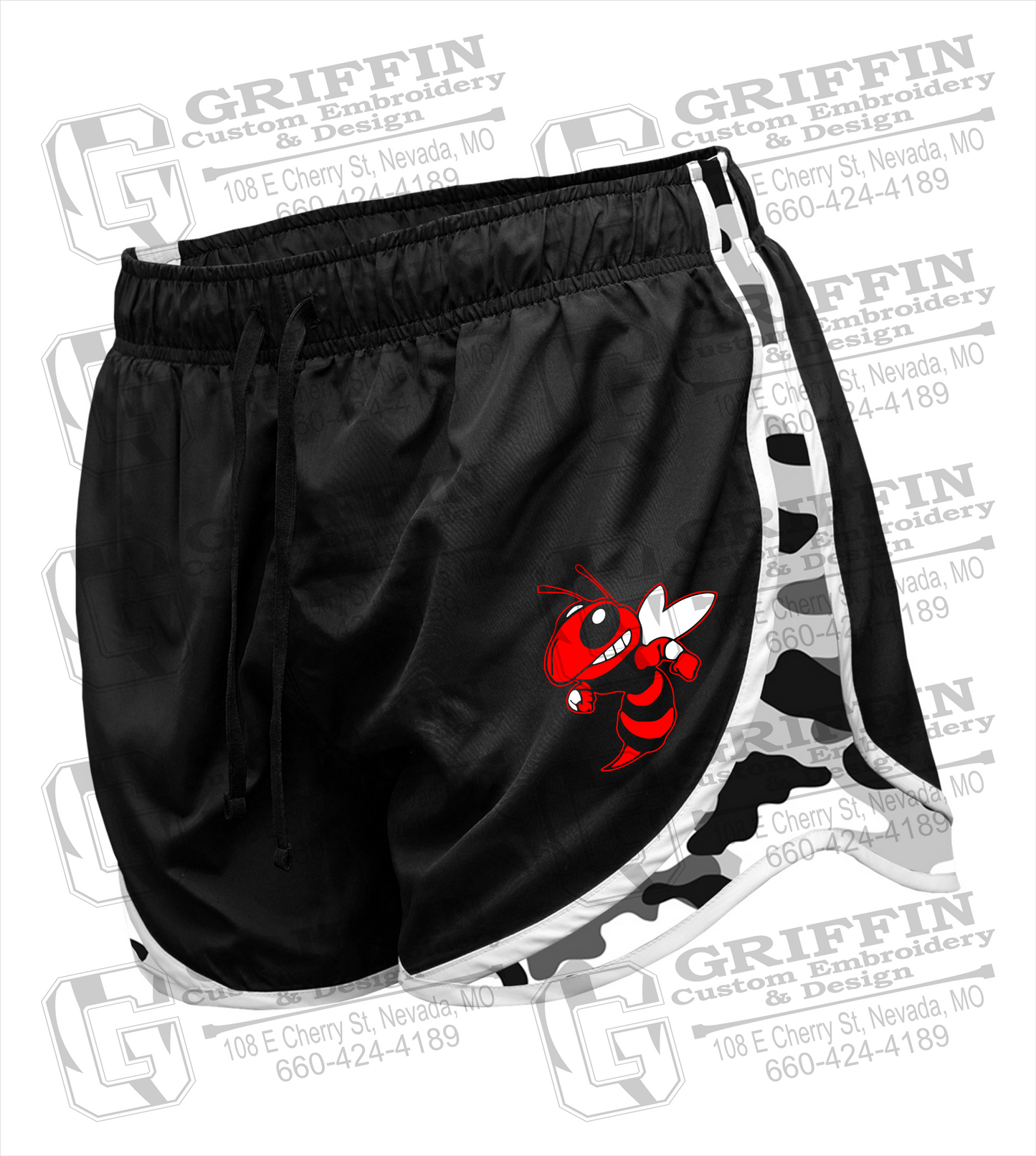 Womens/Girls Running Shorts - Hume Hornets Logo